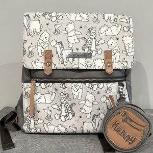 Petunia Pickle Bottom backpack! Winnie the Pooh with Hunny paci holder.!